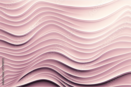 Paper waves pattern abstract spring pastel pink background. Generative AI
