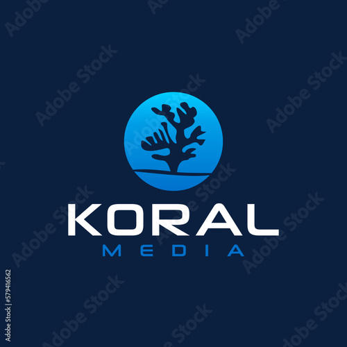 coral  icon tech vector logo inspiration 