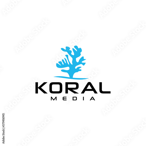 coral  icon tech vector logo inspiration 
