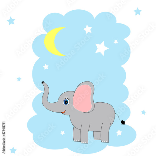 baby elephant vector illustration © lillyrosy
