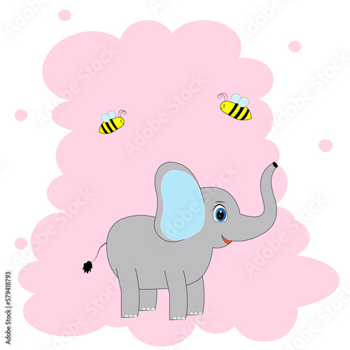 baby elephant vector illustration