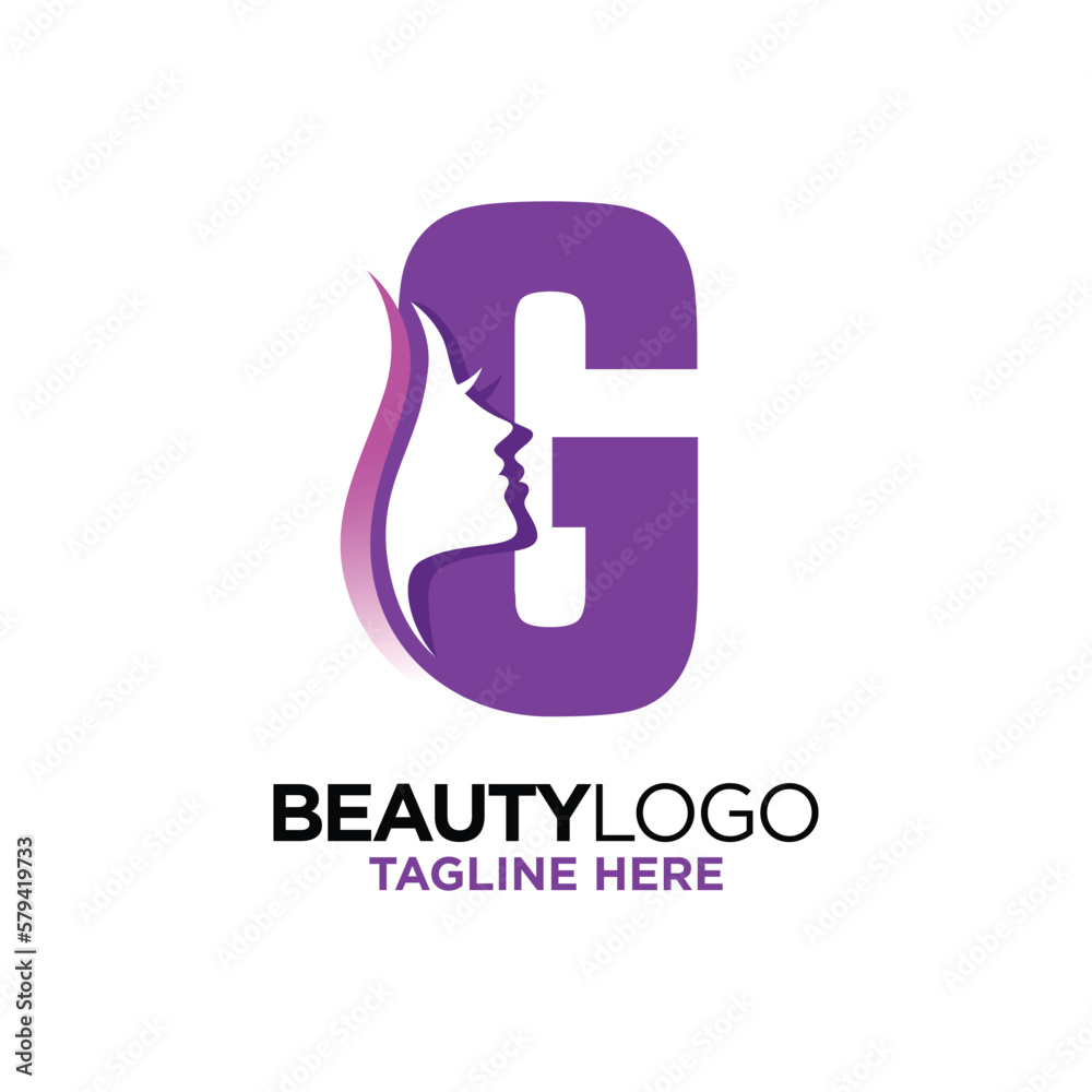 Letter G Beauty Face Logo Design Template Inspiration, Vector Illustration. Letter G Beauty Face Logo Design Template Inspiration, Vector Illustration.