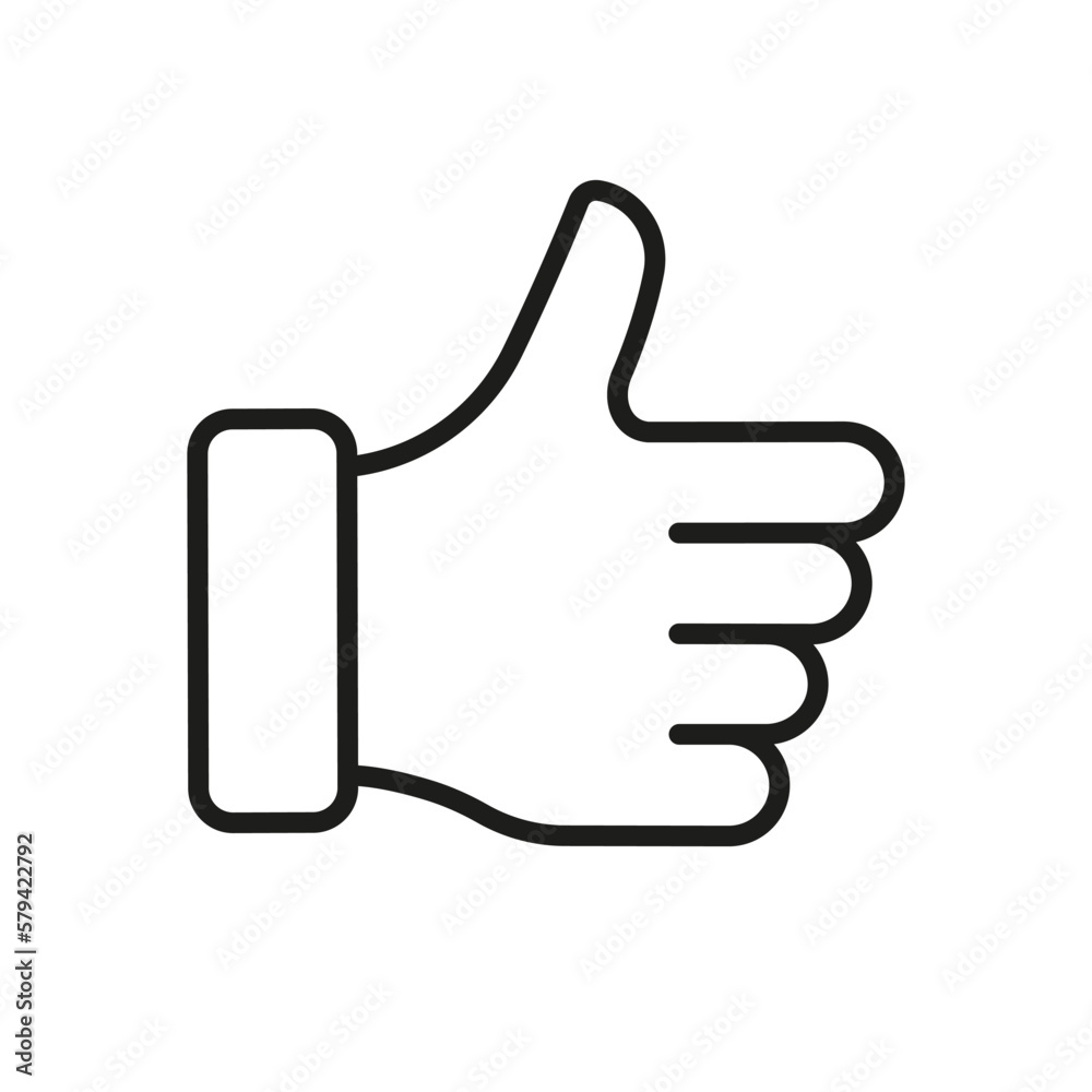 Thumb Up Line Icon. Finger Up, Good, Best Gesture Sign in Social Media Linear Pictogram. Like Outline Sign. Approve, Confirm, Accept, Verify Symbol. Editable Stroke. Isolated Vector Illustration Thumb Up Line Icon. Finger Up, Good, Best Gesture Sign in Social Media Linear Pictogram. Like Outline Sign. Approve, Confirm, Accept, Verify Symbol. Editable Stroke. Isolated Vector Illustration