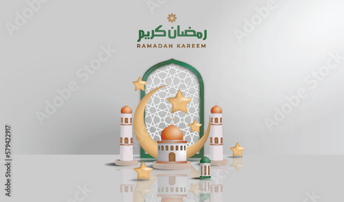 simple 3d vector islamic background modern 
