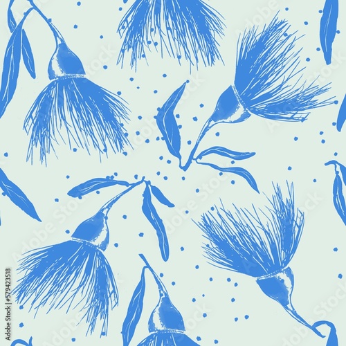 seamless background with flowers decorative floral pattern