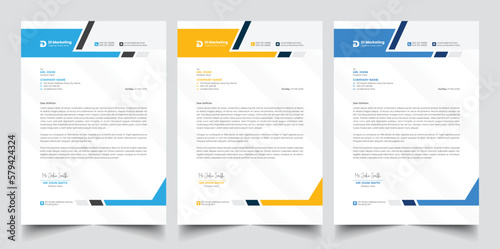 Professional corporate official business letterhead design