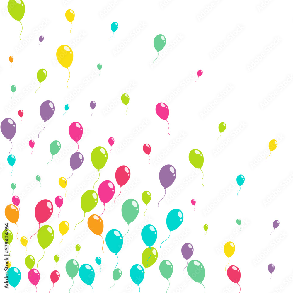 Bright Decoration Ballon Vector  White