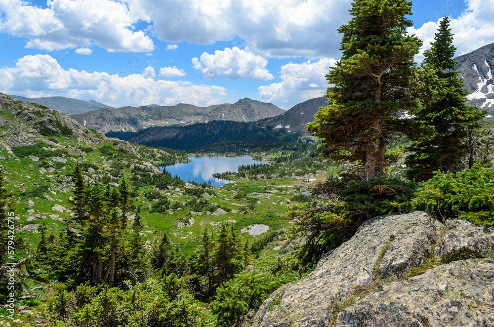 Missouri Lakes From Missouri Pass, in the Holy Cross Wilderness, near Fancy Pass, Red Cliff, CO. USA