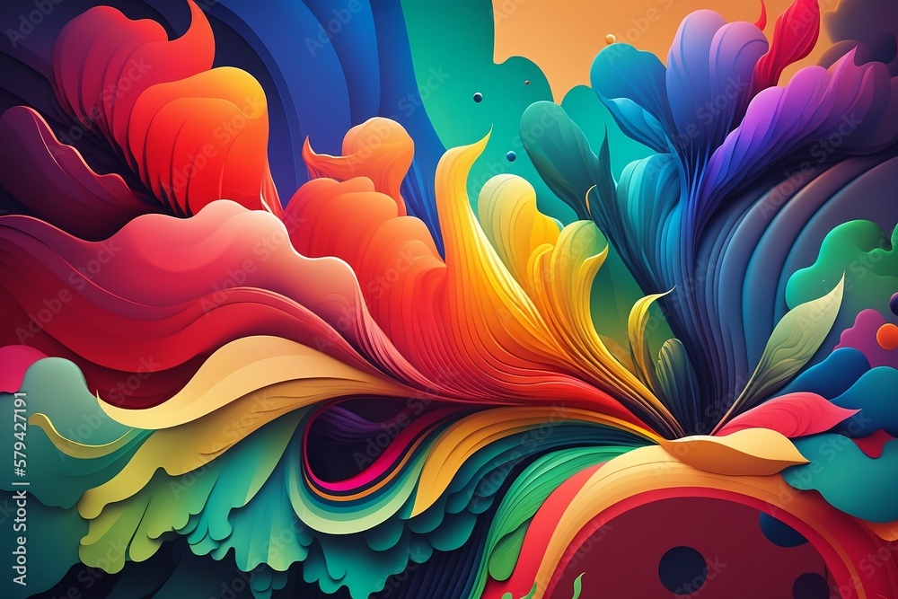 Burst of Abstract Colorful Energy in a Stunning Background Burst of Abstract Colorful Energy in a Stunning Background