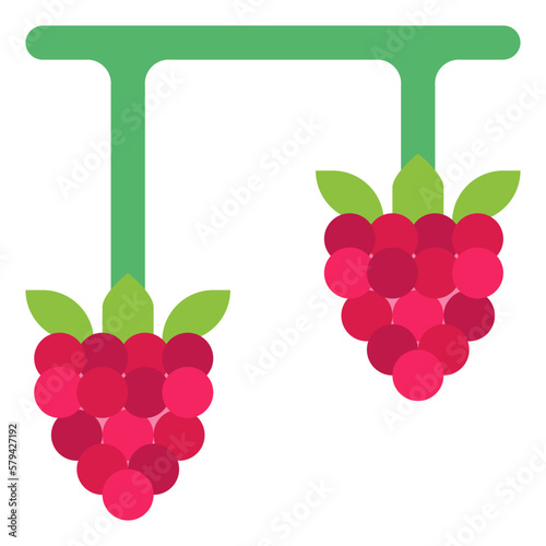 raspberry flat icon style