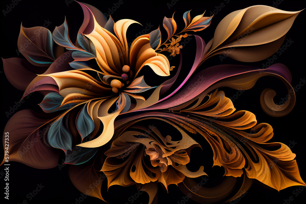 Vibrant Abstractions in Floral Splendor. AI Generated Vibrant Abstractions in Floral Splendor. AI Generated