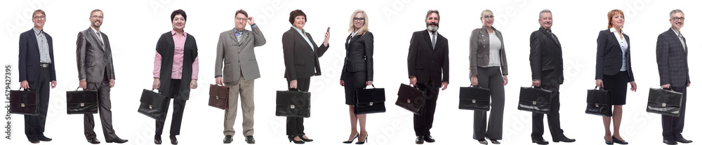 collage, group of businessmen with briefcase isolated collage, group of businessmen with briefcase isolated