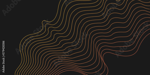 Εκτύπωση καμβά Bright poster with dynamic waves. Vector illustration