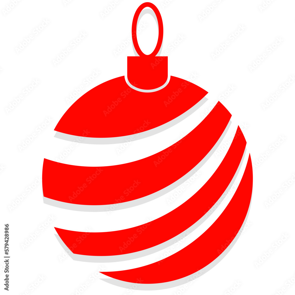 Obraz premium red christmas ball