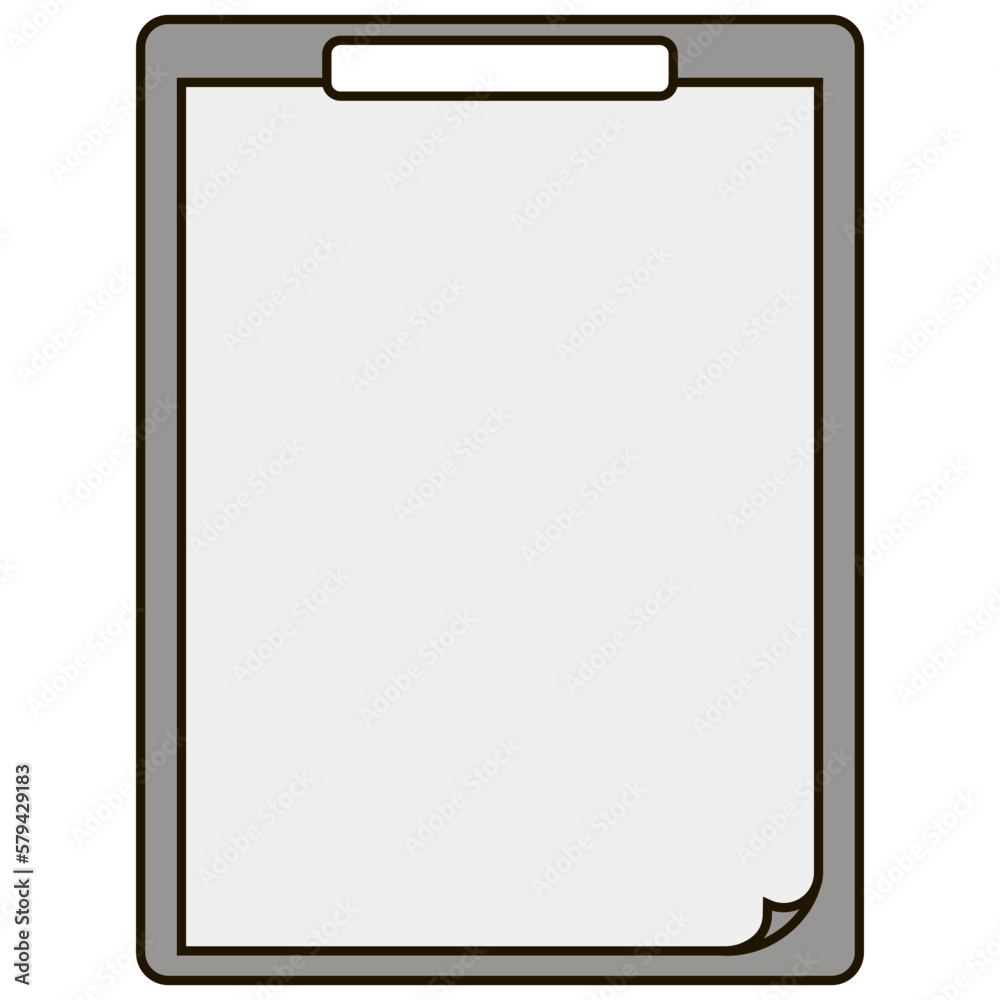 clipboard with blank paper