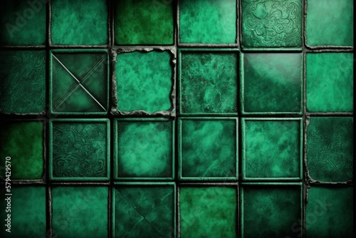 Green ceramic tiles offer a stylish and practical solution for your flooring needs - Generative AI