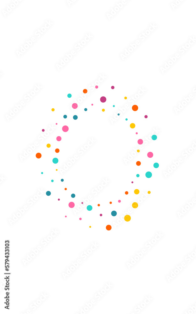 Color Dot Independence Vector White Background.