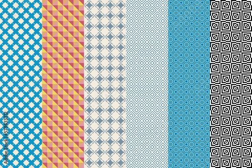 Great seamless set of background. Can be used for wallpaper, fabric, web page background, surface textures. Abstract background. Vector images.