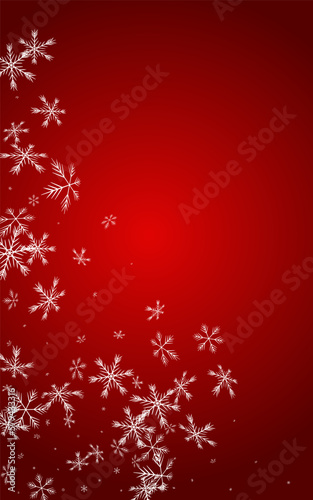Gray Snowflake Vector Red Background. Light