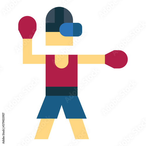 boxing flat icon style