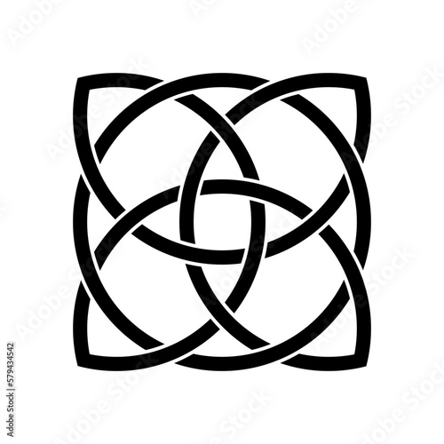 Celtic knot symbol on a white background  vector illustration