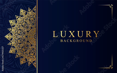 Luxury golden ornamental mandala background. Beautiful arabesque pattern mandala design