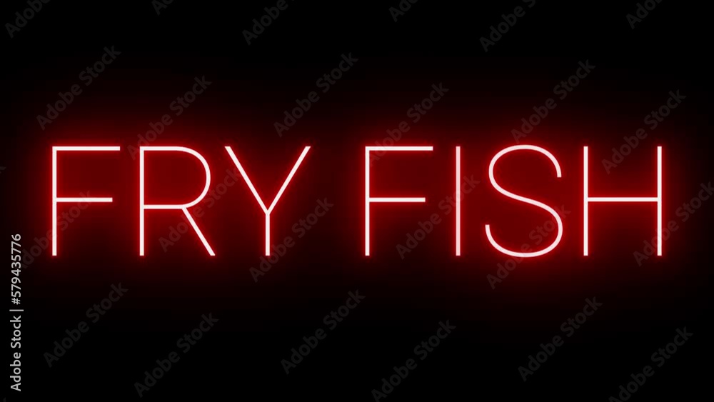 Bright neon glowing red sign illuminated on black background Bright neon glowing red sign illuminated on black background