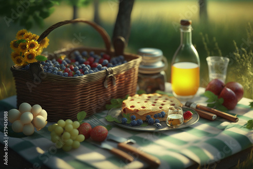 picnic in the garden generative ai 