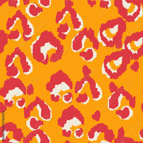 Skin Drawing Vector Seamless Pattern. Acrylic