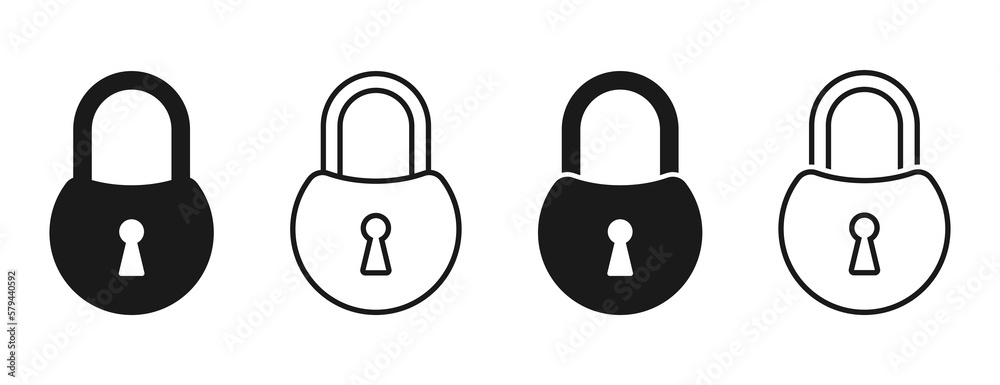 Lock icons set. Trendy vector graphics collection Lock icons set. Trendy vector graphics collection