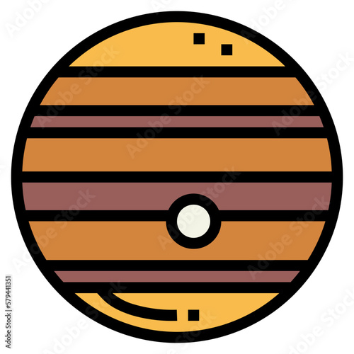 planet filled outline icon style