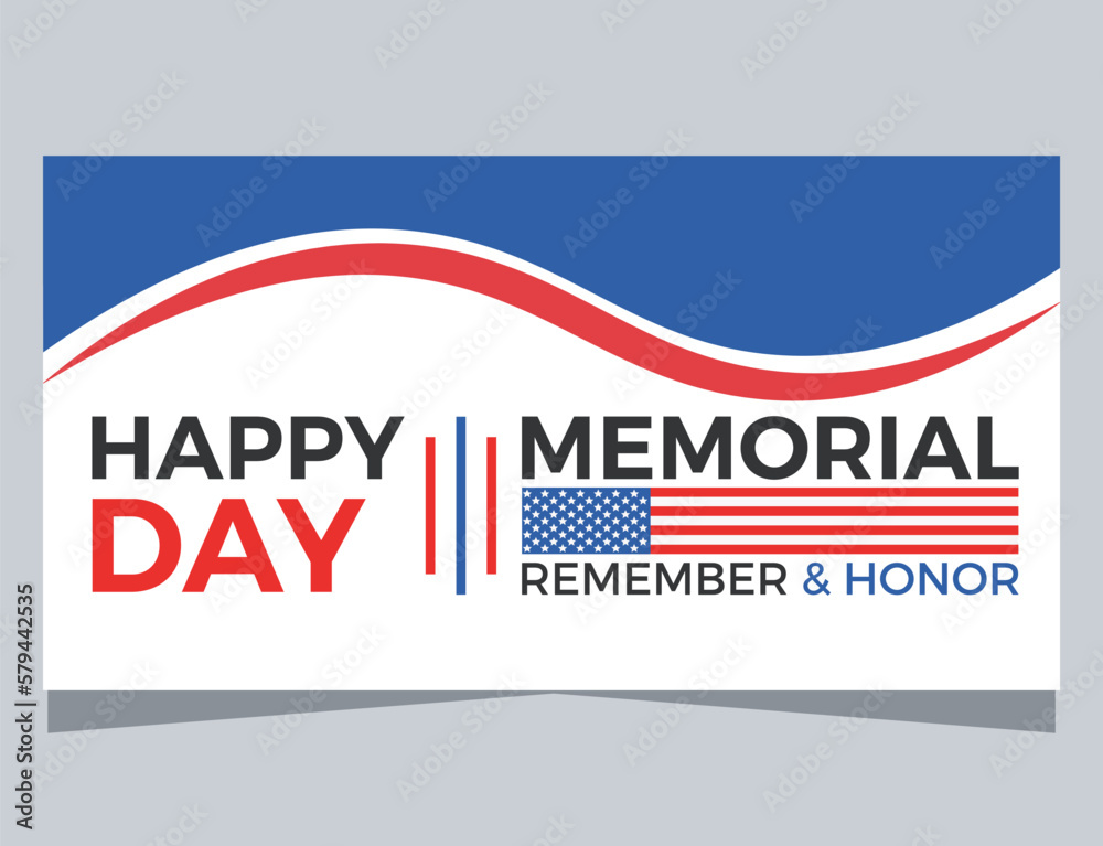 Happy Memorial Day With American Flag Happy Memorial Day With American Flag