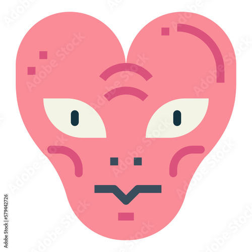 alien flat icon style