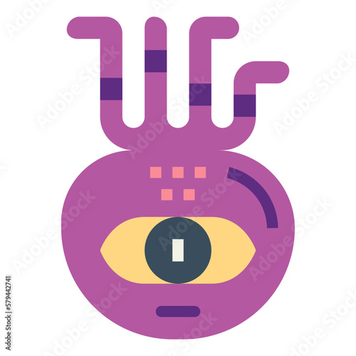 alien flat icon style