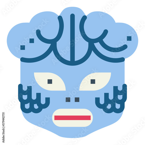 alien flat icon style