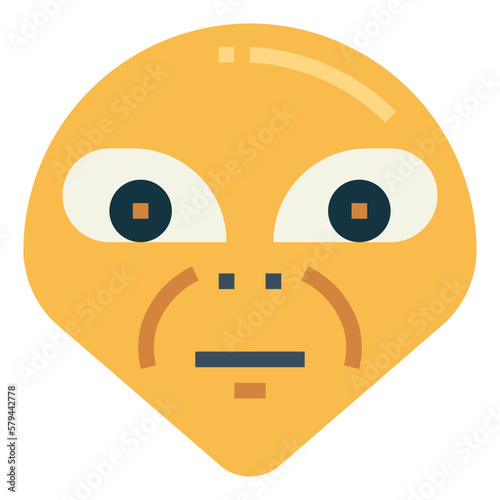 alien flat icon style