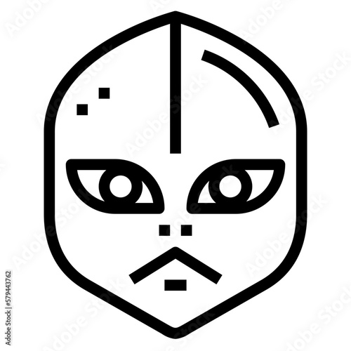 alien line icon style