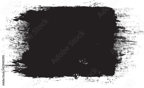 Black brush stroke isolated on background. Paint brush stroke vector for black ink paint, grunge design element, dirt banner, watercolor design, dirty texture. Trendy brush stroke, vector illustration