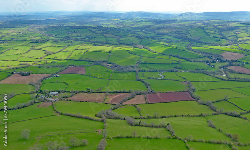 Canvas Print Paragliding above the ridge at Pandy, Wales