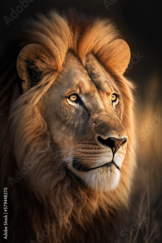 Lion at Sunset © Bret