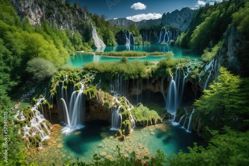 Plitvice Lakes, a natural wonder and popular tourist attraction in Croatia, is home to a stunning vista of waterfalls and lakes. Central Croatia is home to a beautiful waterfall (Croatia proper