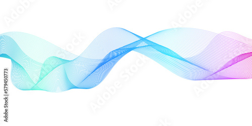Colorful wavy stylized blend liens gradient background. Blending gradient colors for design elements in concept technology, music, science. Abstract banner design background.