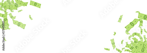 Swirl Jackpot Vector White Panoramic Background.