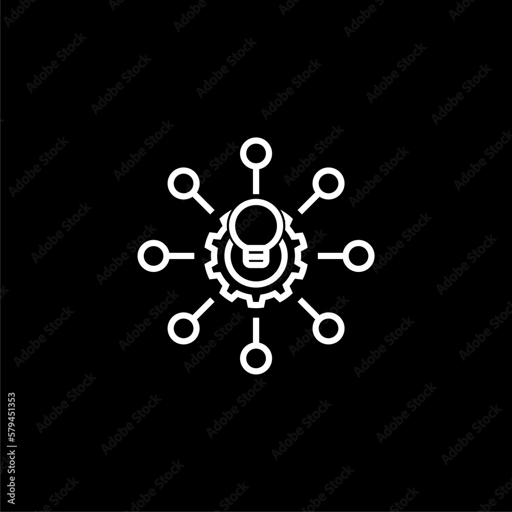 Internet marketing symbol. Global business line icon isolated on black background. Internet marketing symbol. Global business line icon isolated on black background.