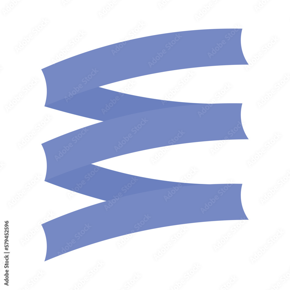 Fototapeta premium Blank blue ribbon on white background