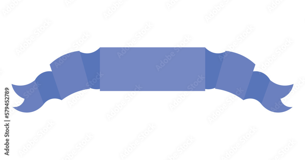 Blank blue banner on white background Blank blue banner on white background