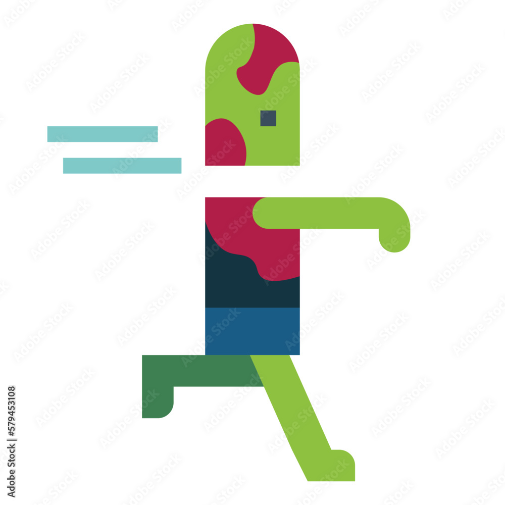 zombie flat icon style zombie flat icon style