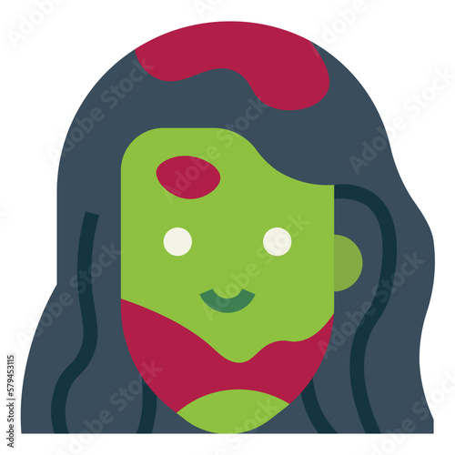 zombie flat icon style