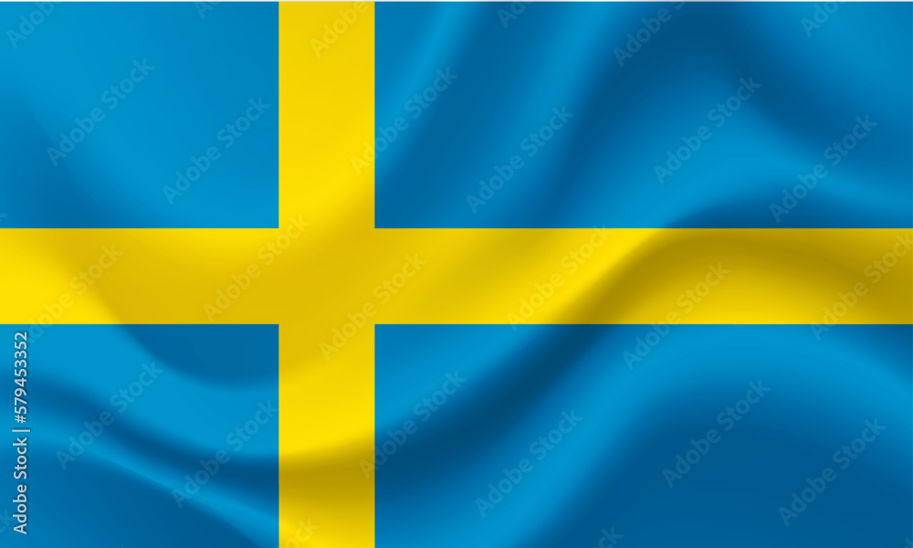 Swedish flag. Flag of Sweden. Vector Sweden flag illustration. Swedish flag. Flag of Sweden. Vector Sweden flag illustration.