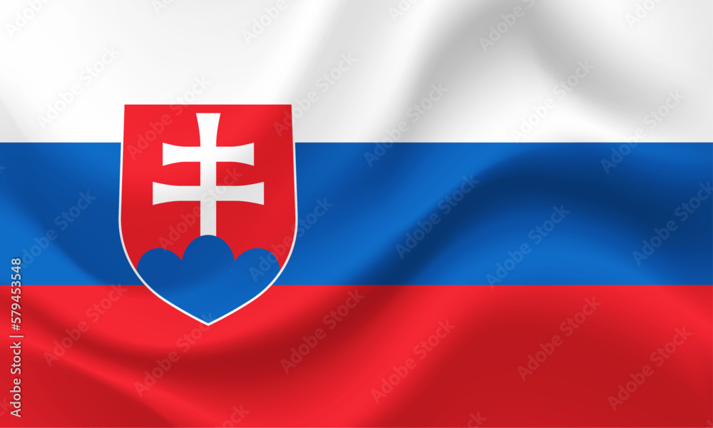 Fototapeta premium Slovakia flag. Slovakia vector flag. Official colors and proportion correctly. Slovakia background. Slovakia banner. 